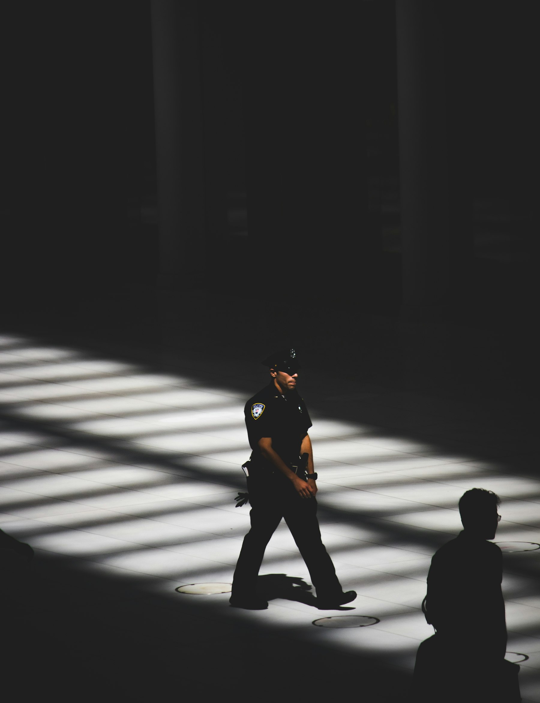 Security officer on patrol